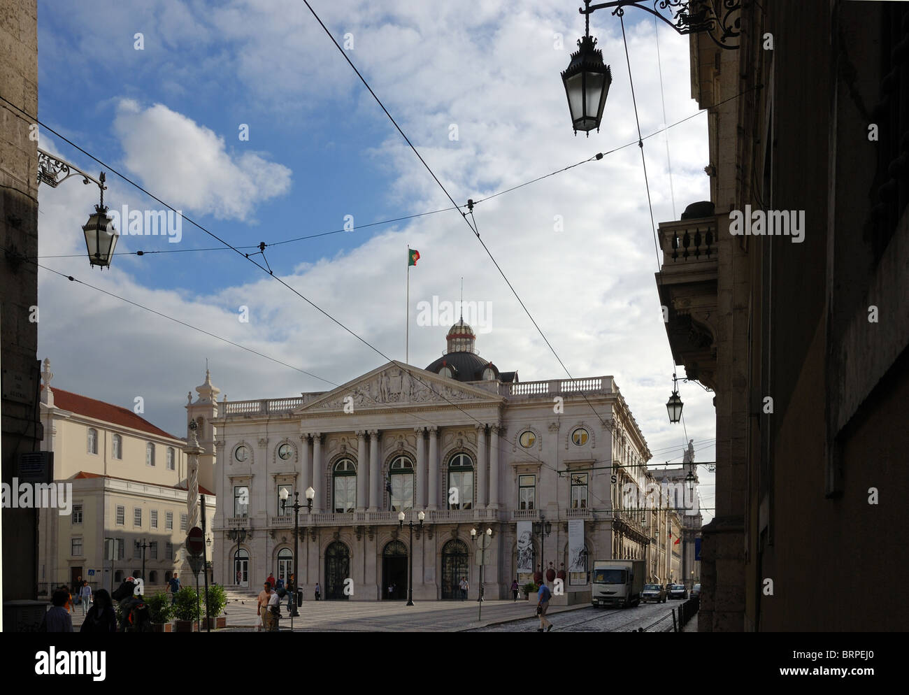 Praça do Município - Piazza Comunale - Baixa - Lisbona Lisboa Portogallo Europa Foto Stock