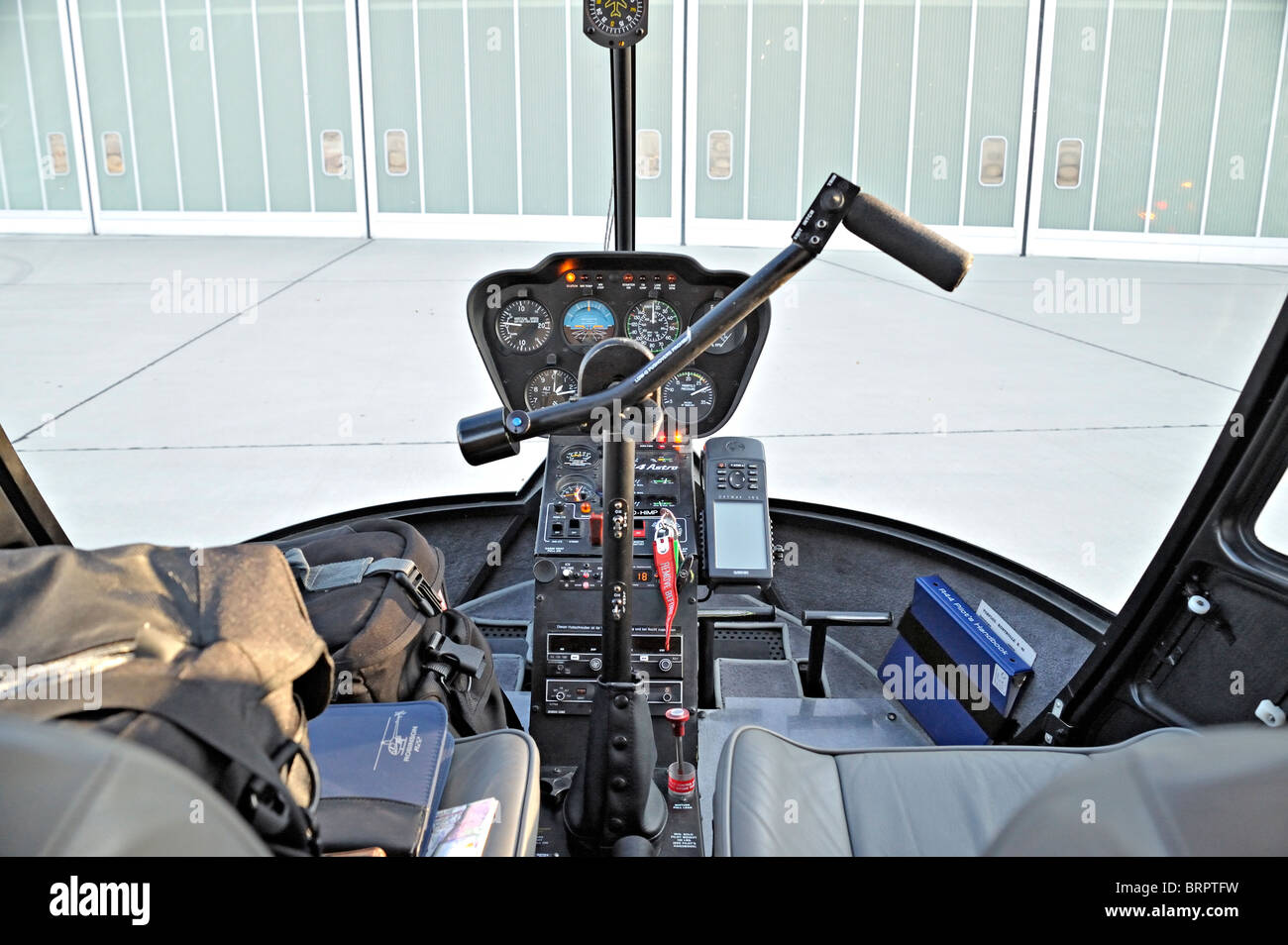Il Cockpit elicottero Foto Stock