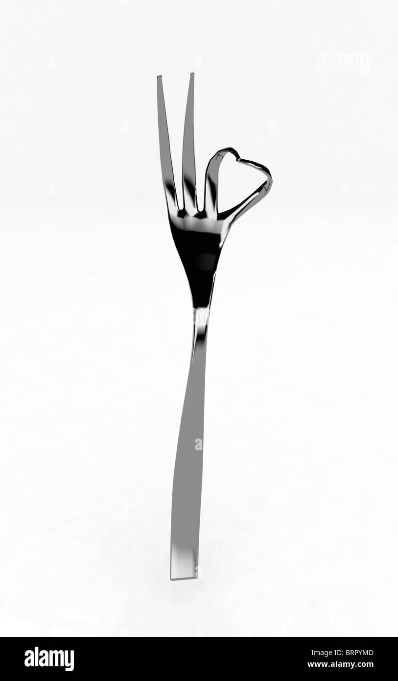 3d illustrazione okkey a forcella Foto Stock