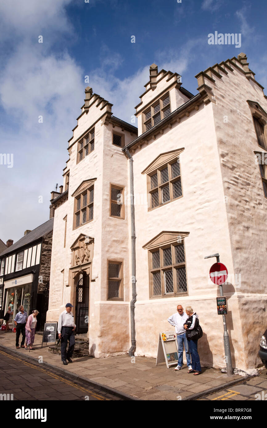 Regno Unito, Galles Gwynedd, Conway, High Street, Plas Mawr Foto Stock