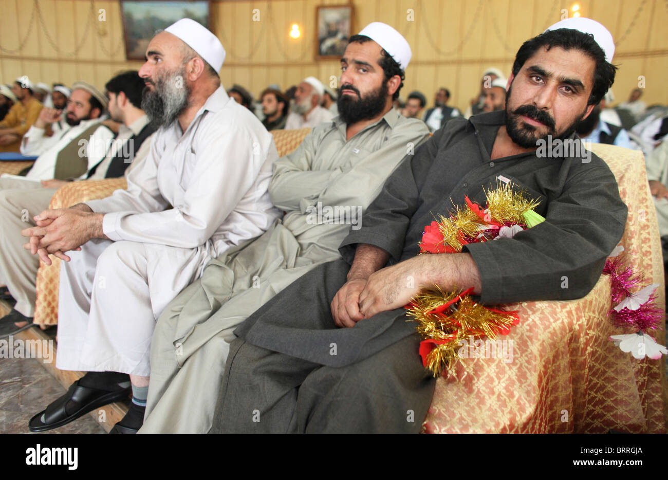 Cerimonia di rilascio dei talebani in Afghanistan Foto Stock