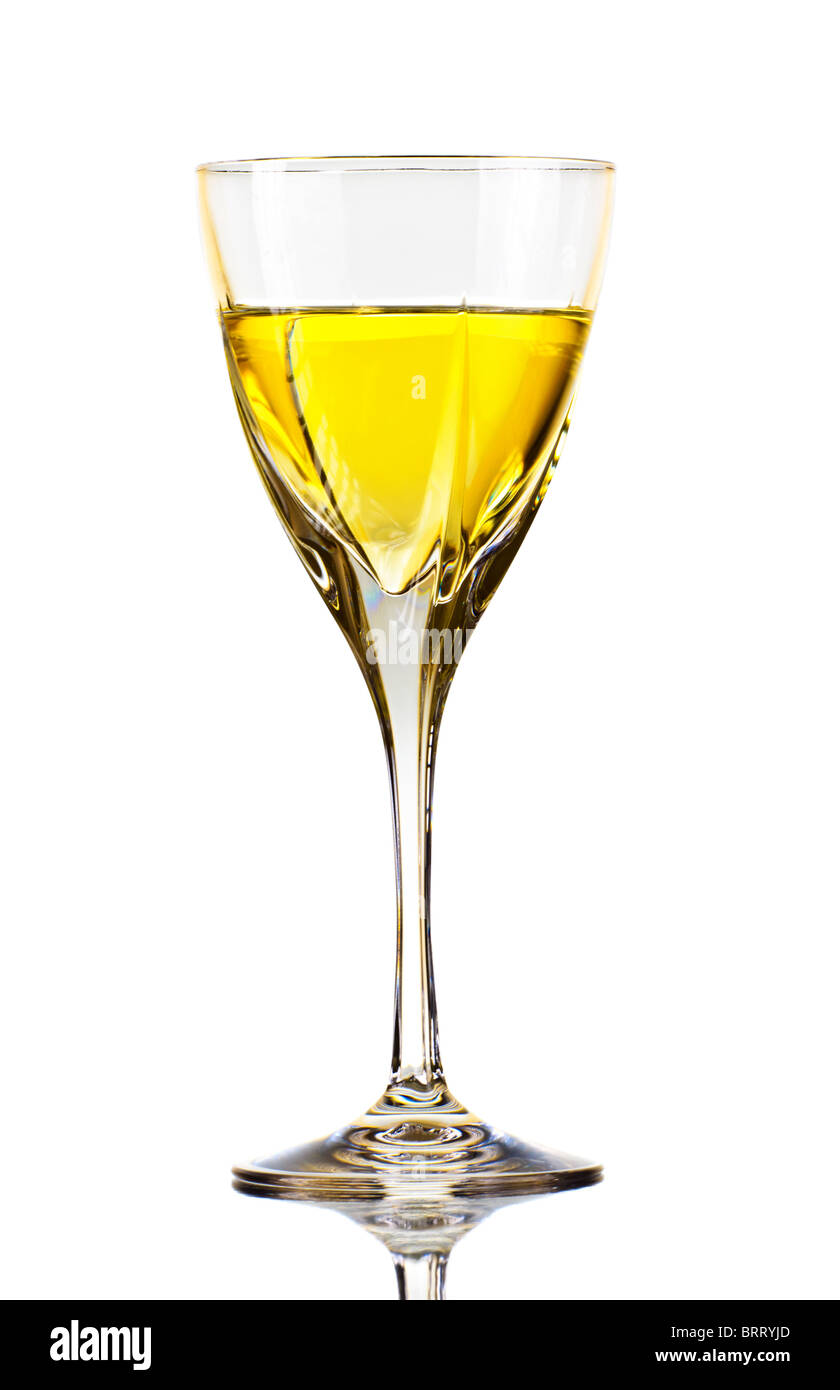 Wineglass isolati su sfondo bianco Foto Stock