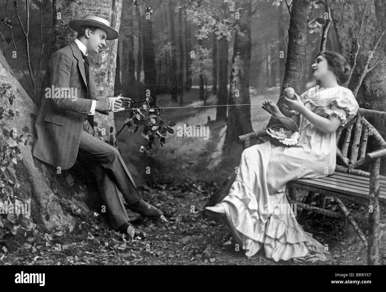 Flirt, fotografia storica, attorno al 1915 Foto Stock