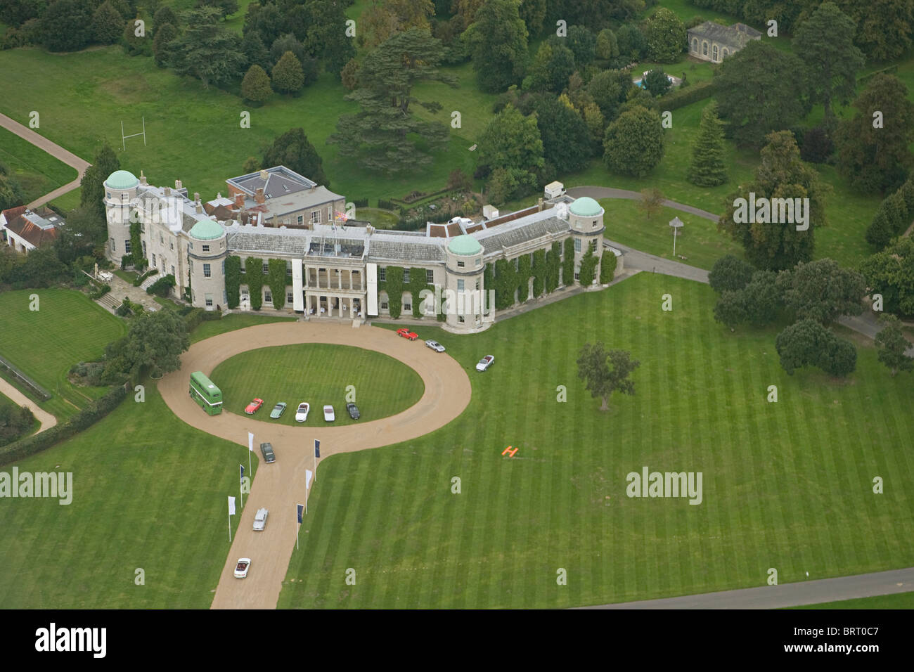 Goodwood House dall'aria Goodwood Chichester West Sussex Foto Stock