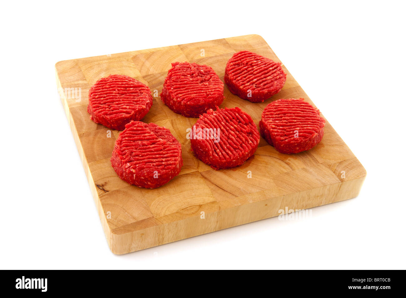 Materie tartara di carne in legno in legno Foto Stock