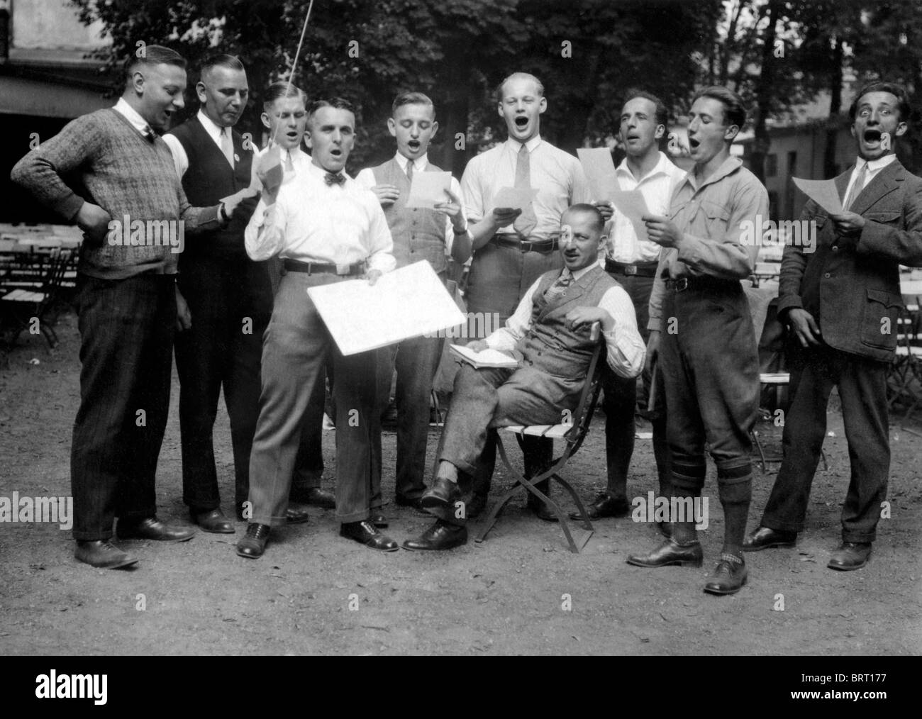 Coro maschile, fotografia storica, circa 1932 Foto Stock