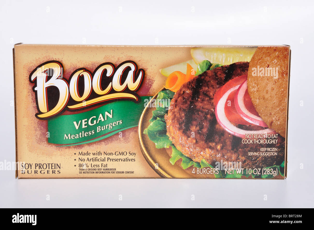 Vegana Vegetariana/senza carne Hamburger package Foto Stock