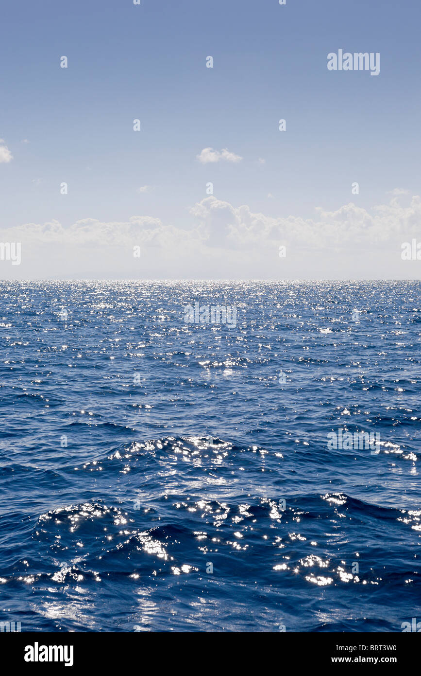 Acqua e cielo, mare Ionio Foto Stock