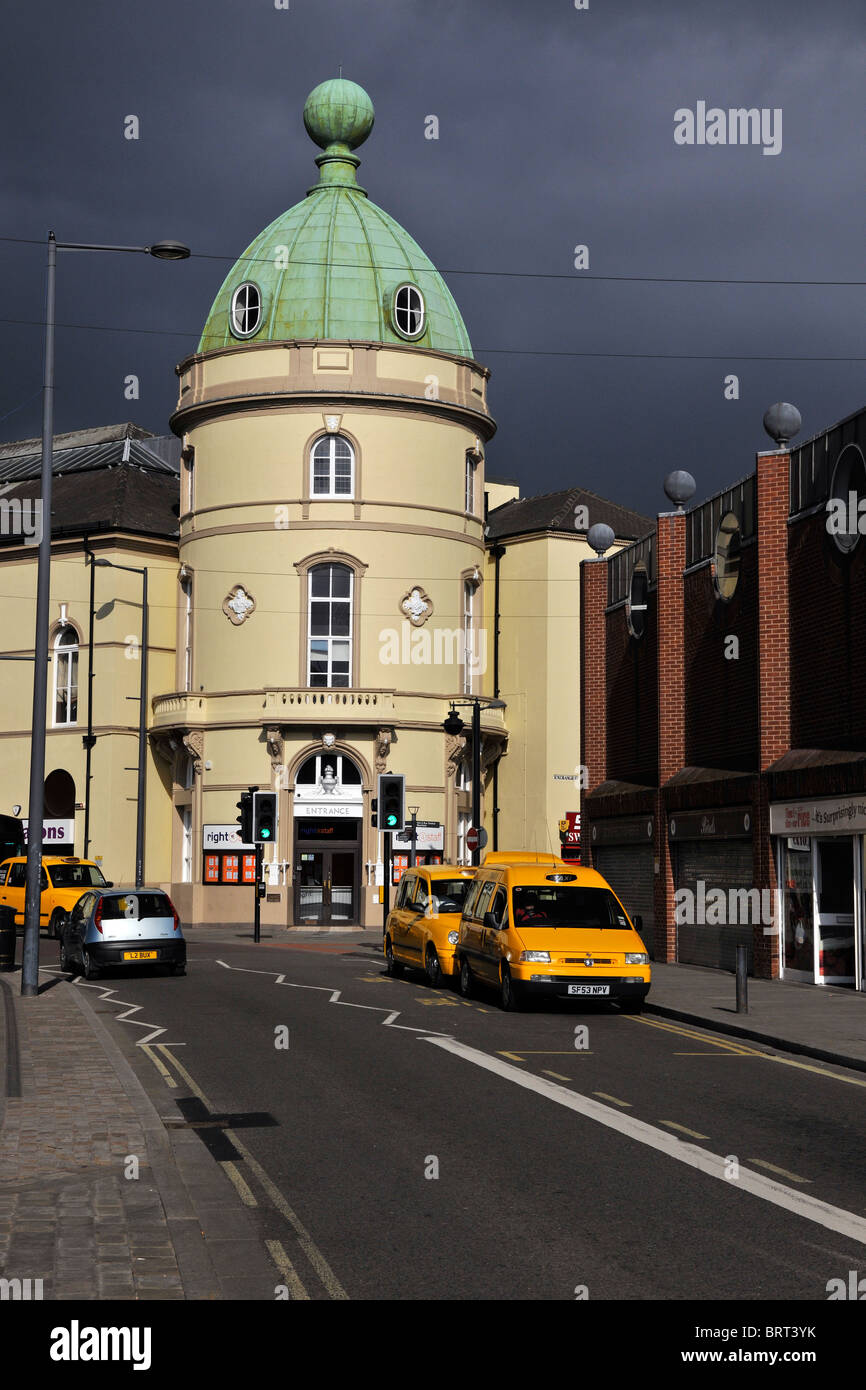 Ex Corn Exchange, incrocio di Albert Street e scambio Street, Città di Derby, Derbyshire, Regno Unito. Foto Stock