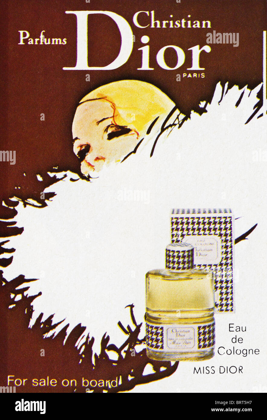 Christian Dior profumo annuncio in Britannia Airways magazine pubblicità  duty free in vendita circa 1977 Foto stock - Alamy