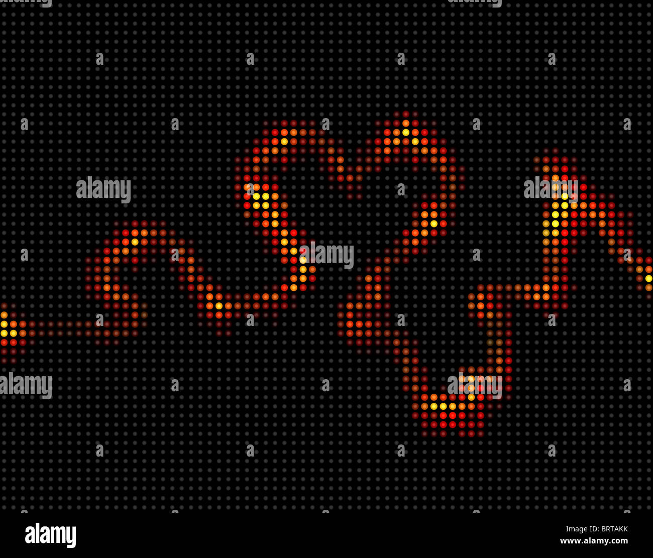 Abstract illustrato sullo sfondo di una striscia a caldo con forma di cuore Foto Stock