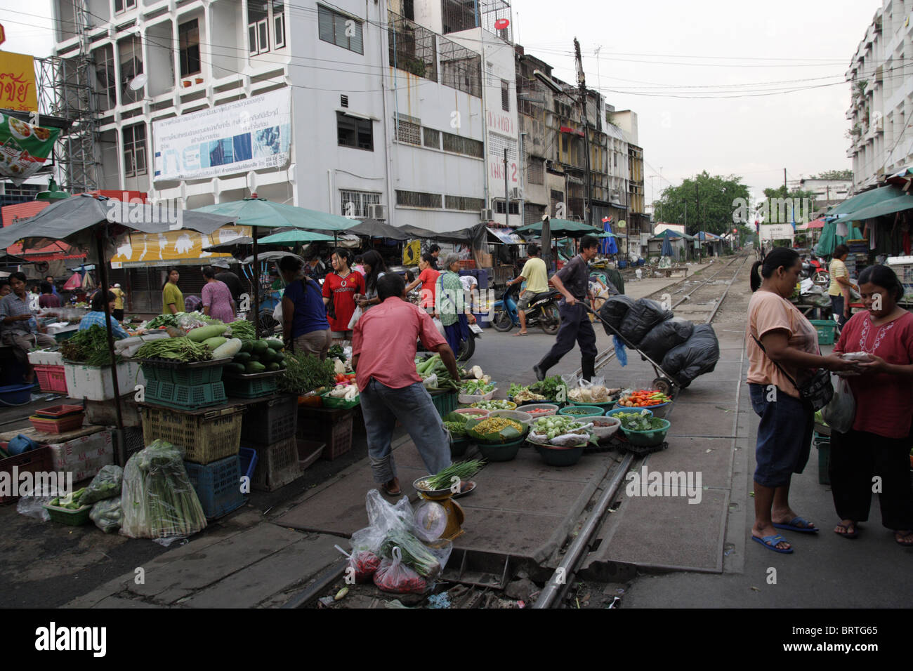 Mercato Mahachai , Samut Sakhon , della Thailandia Foto Stock