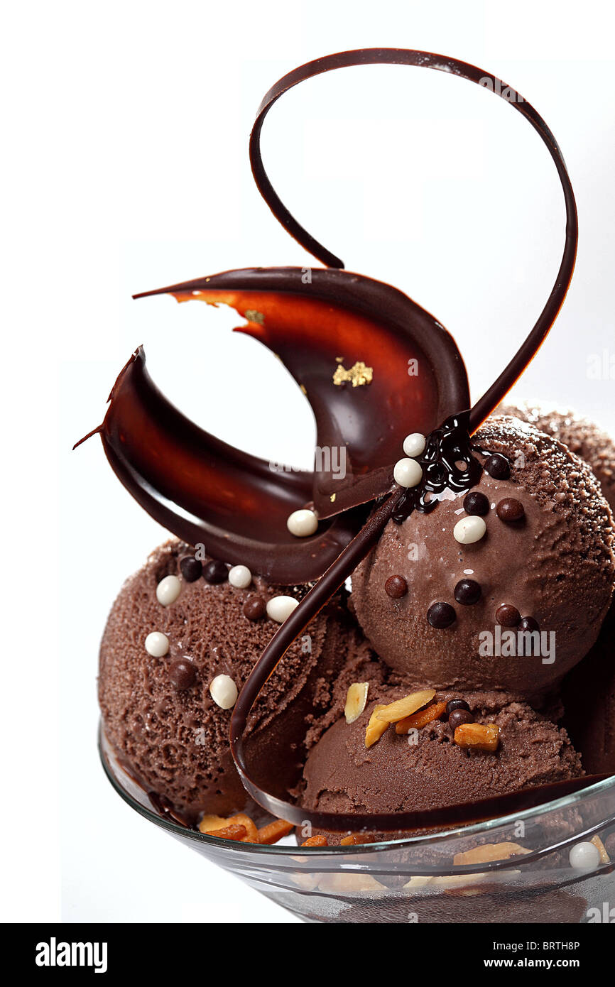 Il cioccolato ice ice-cream Foto Stock