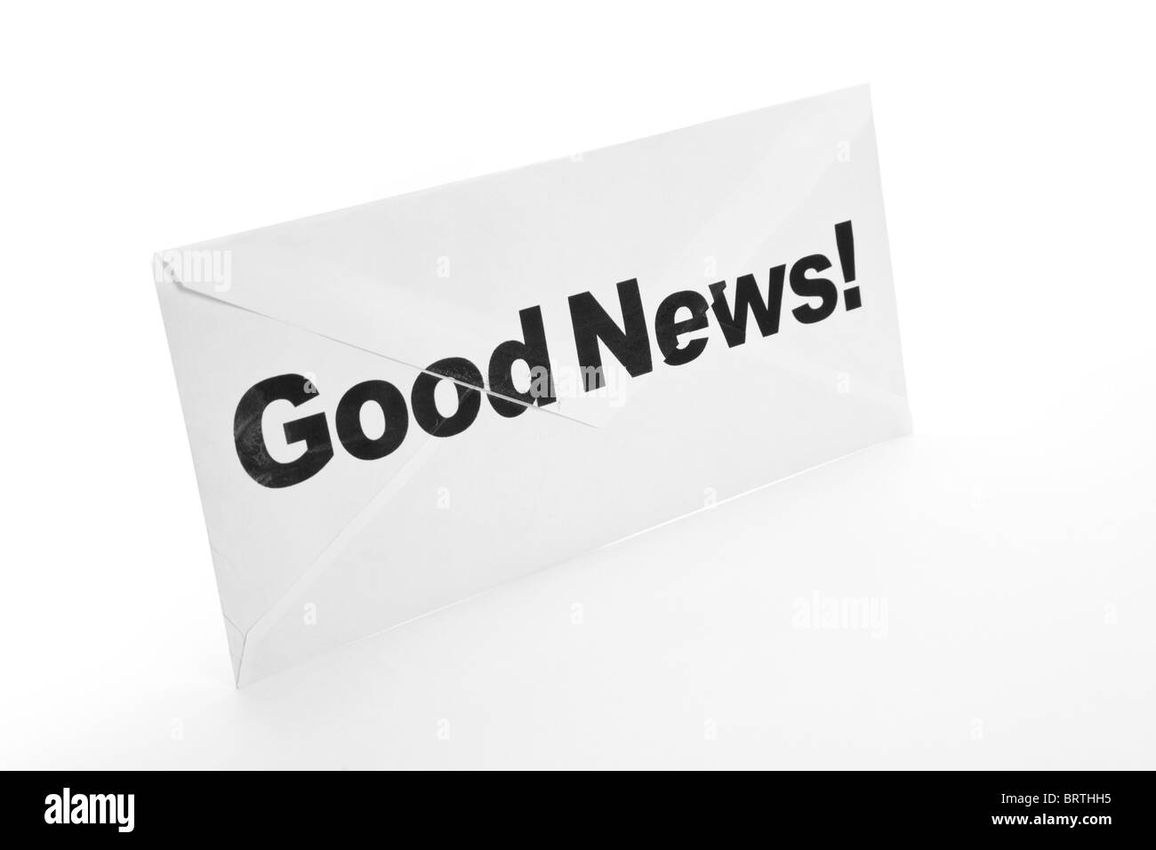 Una buona notizia e la busta, concetto di successo Foto Stock