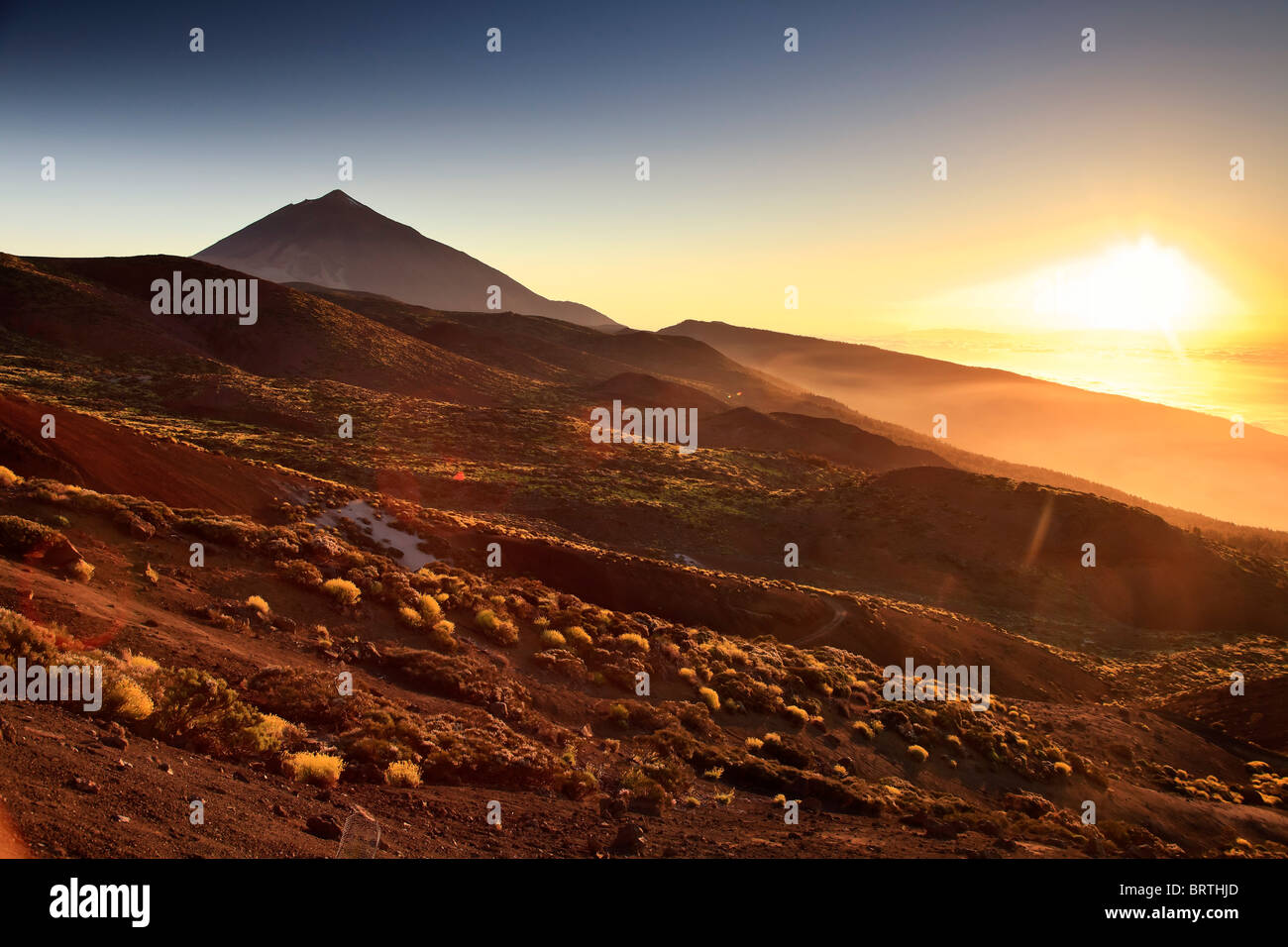 Isole Canarie, Tenerife, Parque Nacional del Teide (Parco Nazionale del Teide), sito UNESCO, Mt. Il Teide Foto Stock