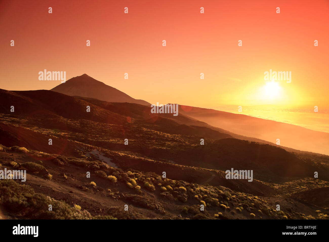 Isole Canarie, Tenerife, Parque Nacional del Teide (Parco Nazionale del Teide), sito UNESCO, Mt. Il Teide Foto Stock