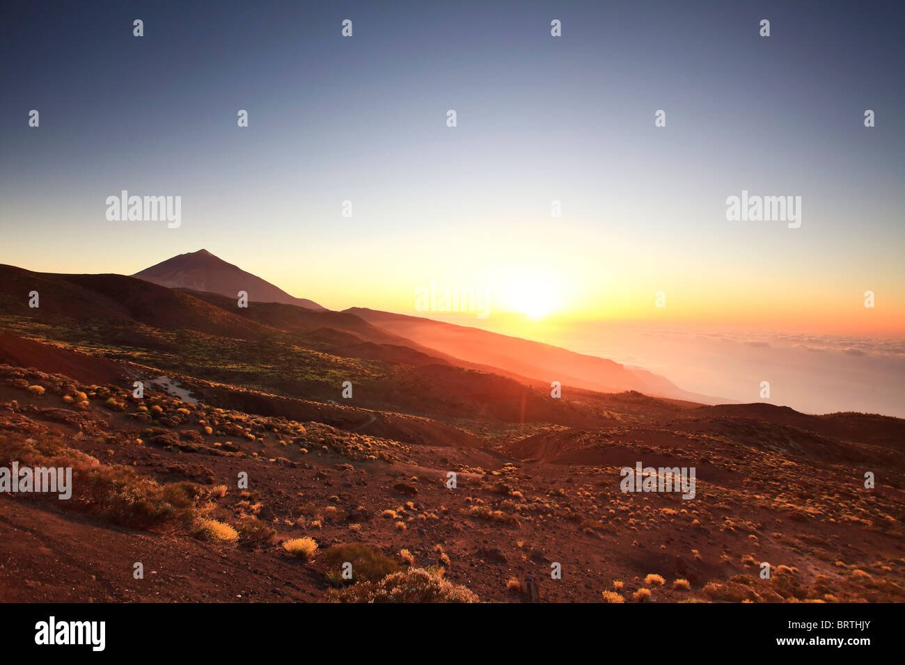 Isole Canarie, Tenerife, Parque Nacional del Teide (Parco Nazionale del Teide), sito UNESCO, Mt. Il Teide Foto Stock