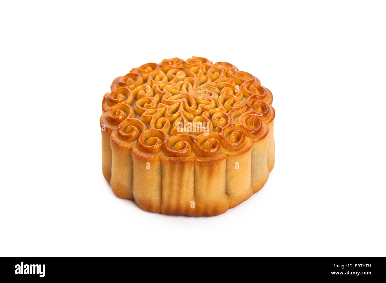 Torta della luna da vicino la cultura cinese Foto Stock