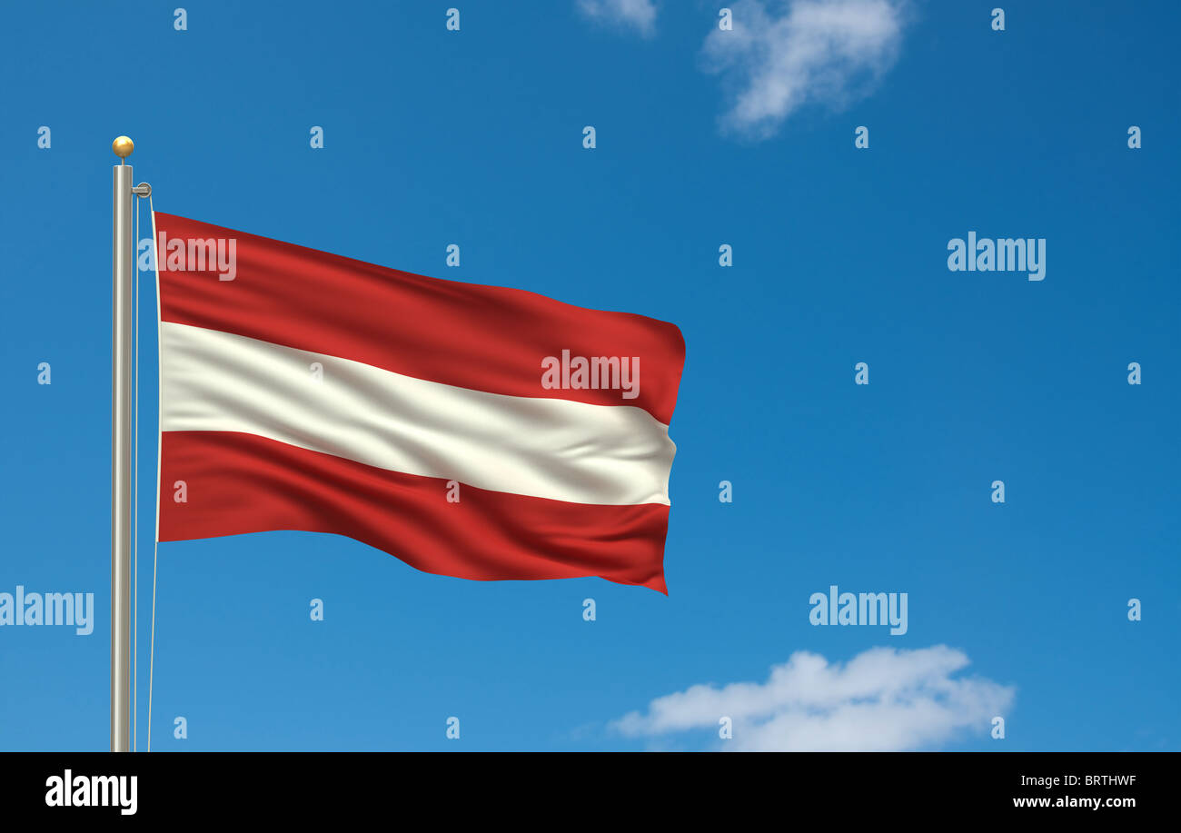Bandiera dell'Austria Foto Stock