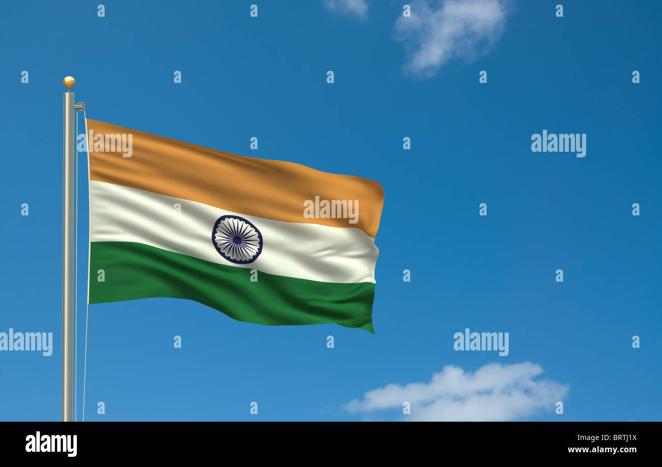 Bandiera dell'India Foto Stock