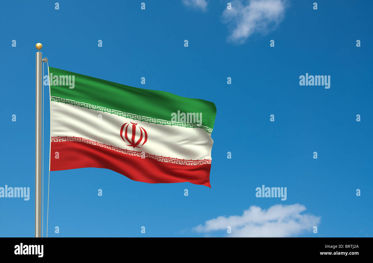Bandiera dell'Iran Foto Stock