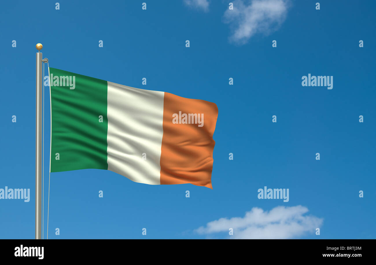 Bandiera dell'Irlanda Foto Stock