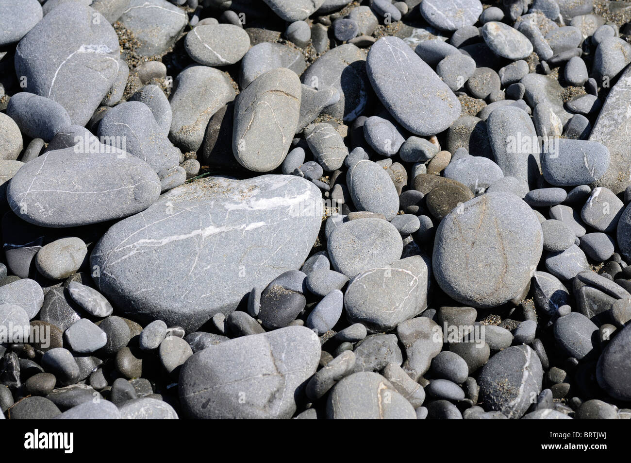 I modelli in pietre sulla spiaggia nella Crescent City California Foto Stock