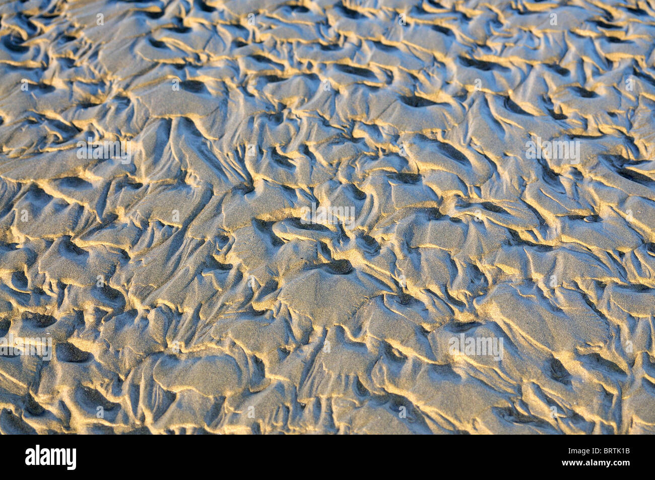 Modelli per la sabbia della spiaggia in Crescent City California Foto Stock