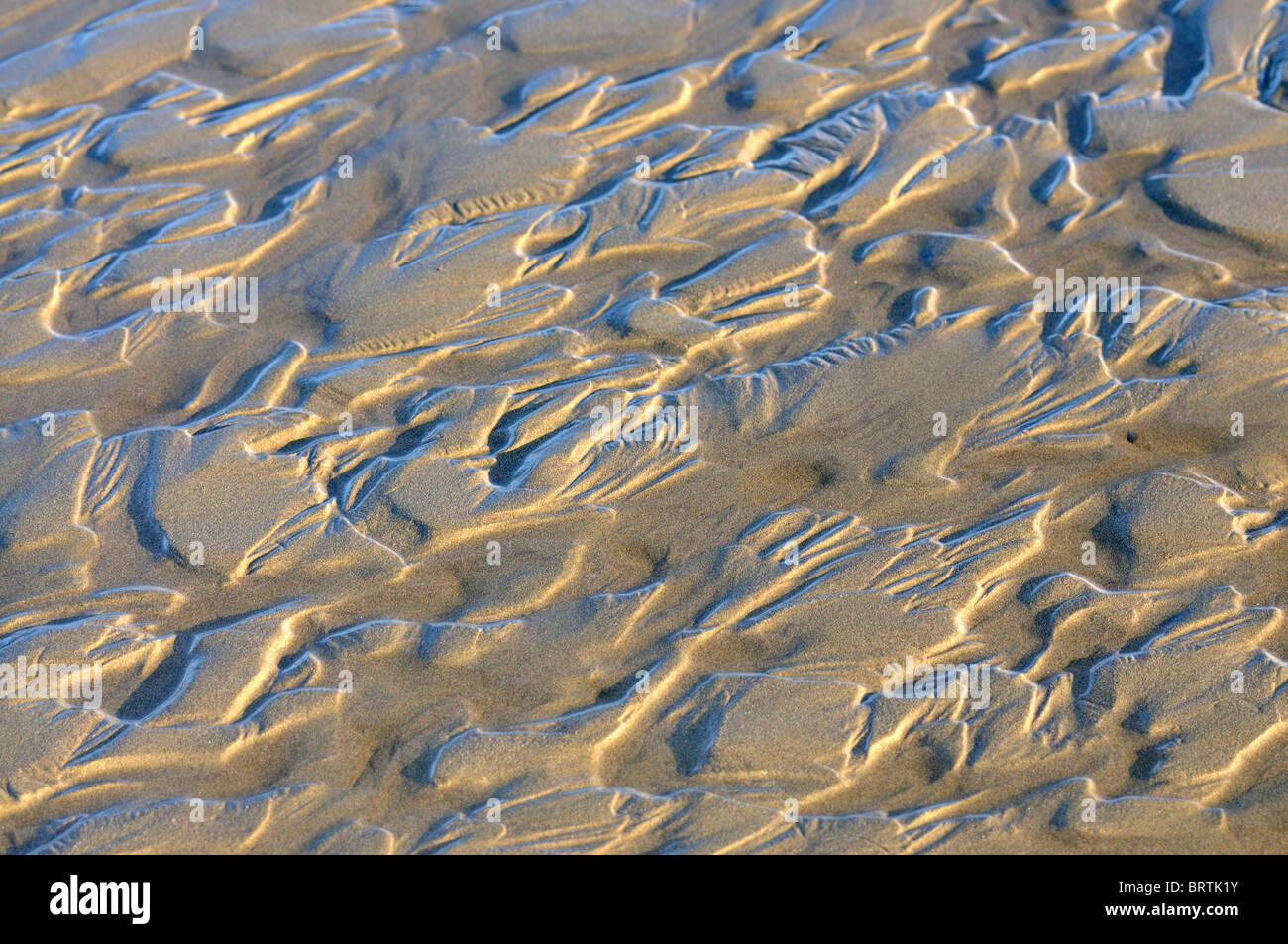 Modelli per la sabbia della spiaggia in Crescent City California Foto Stock