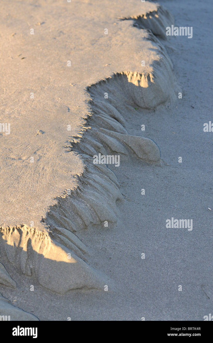 Modelli per la sabbia della spiaggia in Crescent City California Foto Stock