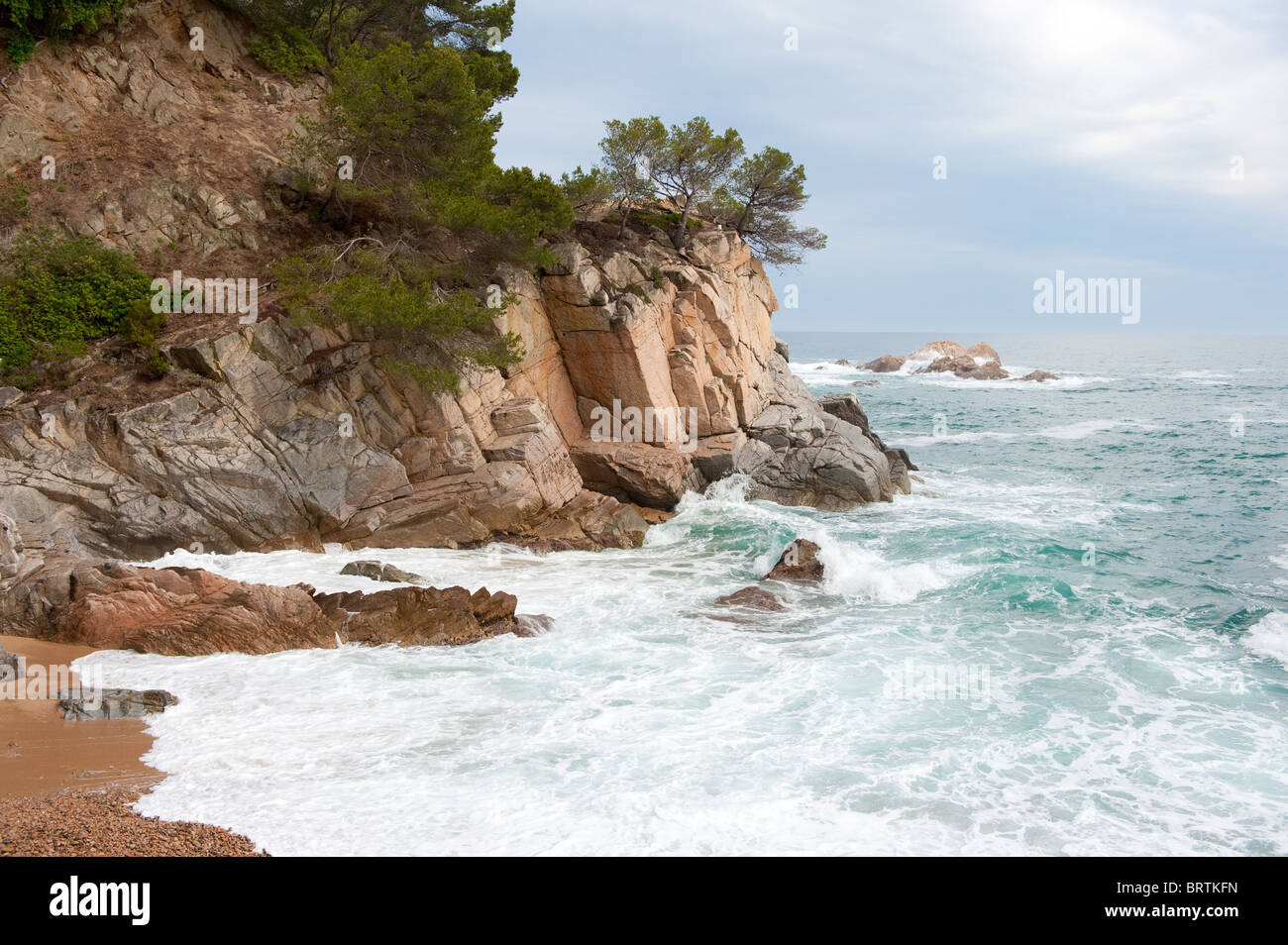 Lo spagnolo costa orientale con spiagge e baie Foto Stock