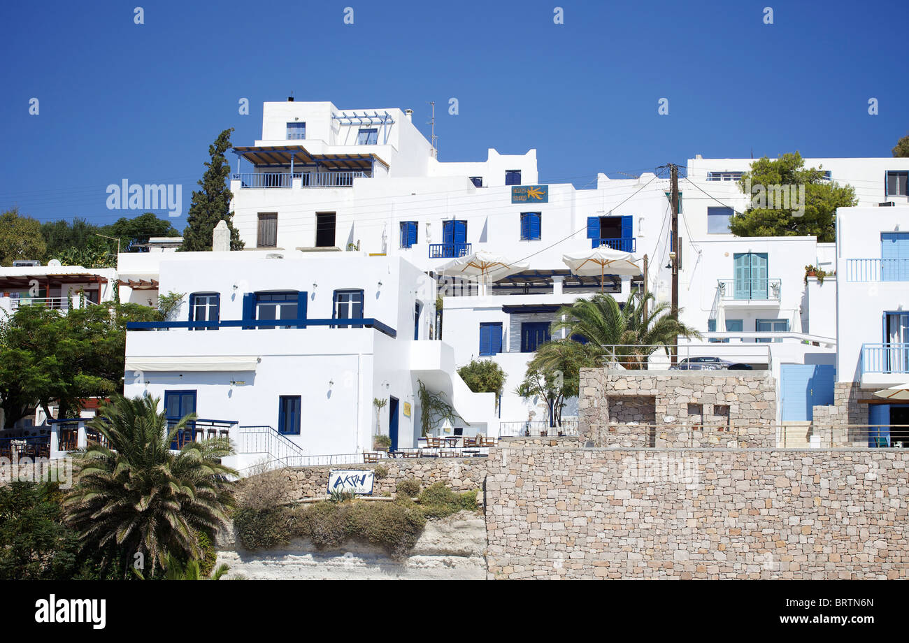 Grecia CICLADI isola di Milos landscape europe tipiche case Foto Stock
