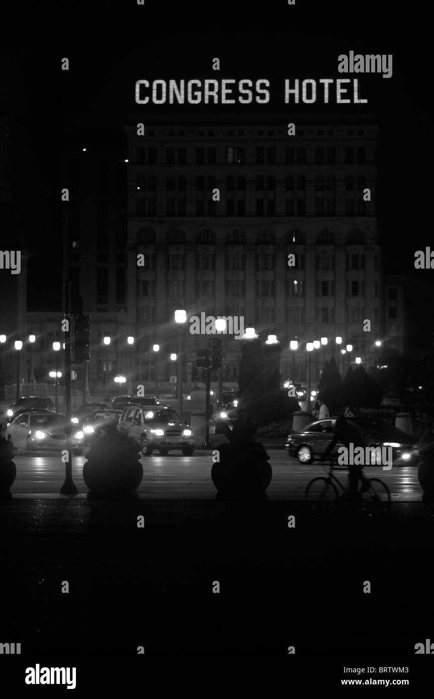 Una fotografia della storica Congress Hotel in Chicago IL. Foto Stock