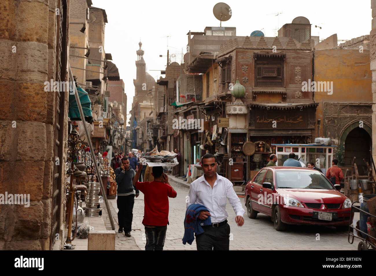 Khan al Khalili Bazar del Cairo in Egitto, in Arabia, in Africa Foto Stock