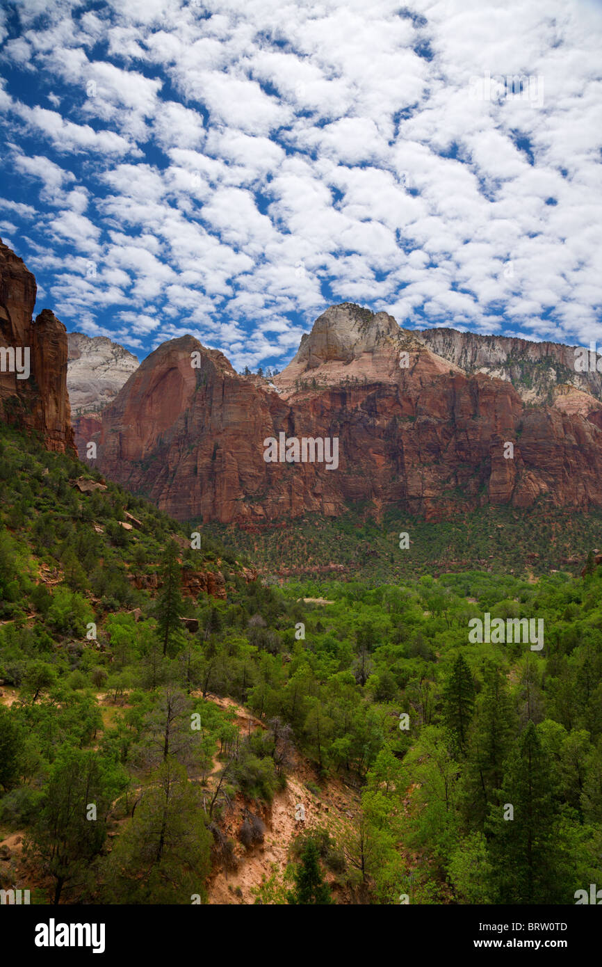 Nuvole sopra Zion National Park nello Utah Foto Stock
