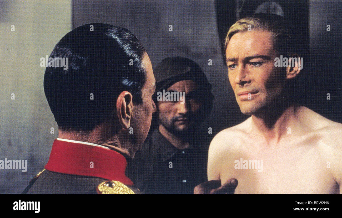 LAWRENCE D'ARABIA 1962 Columbia/Horizon film con Peter O'Toole a destra e Jose Ferrer come il bagno turco Bey Foto Stock