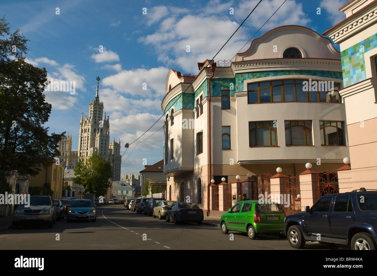 Scena di strada Taganskaya vicino stazione della metropolitana Central Moscow Russia Europa Foto Stock