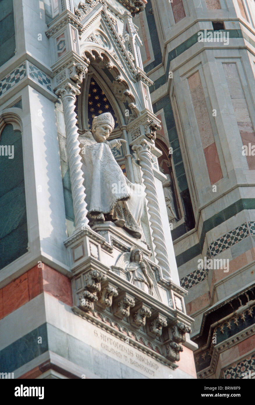 Il Duomo di Firenze, Basilica di Santa Maria del Fiore, dettaglio, Firenze, Toscana, Italia, Europa Foto Stock