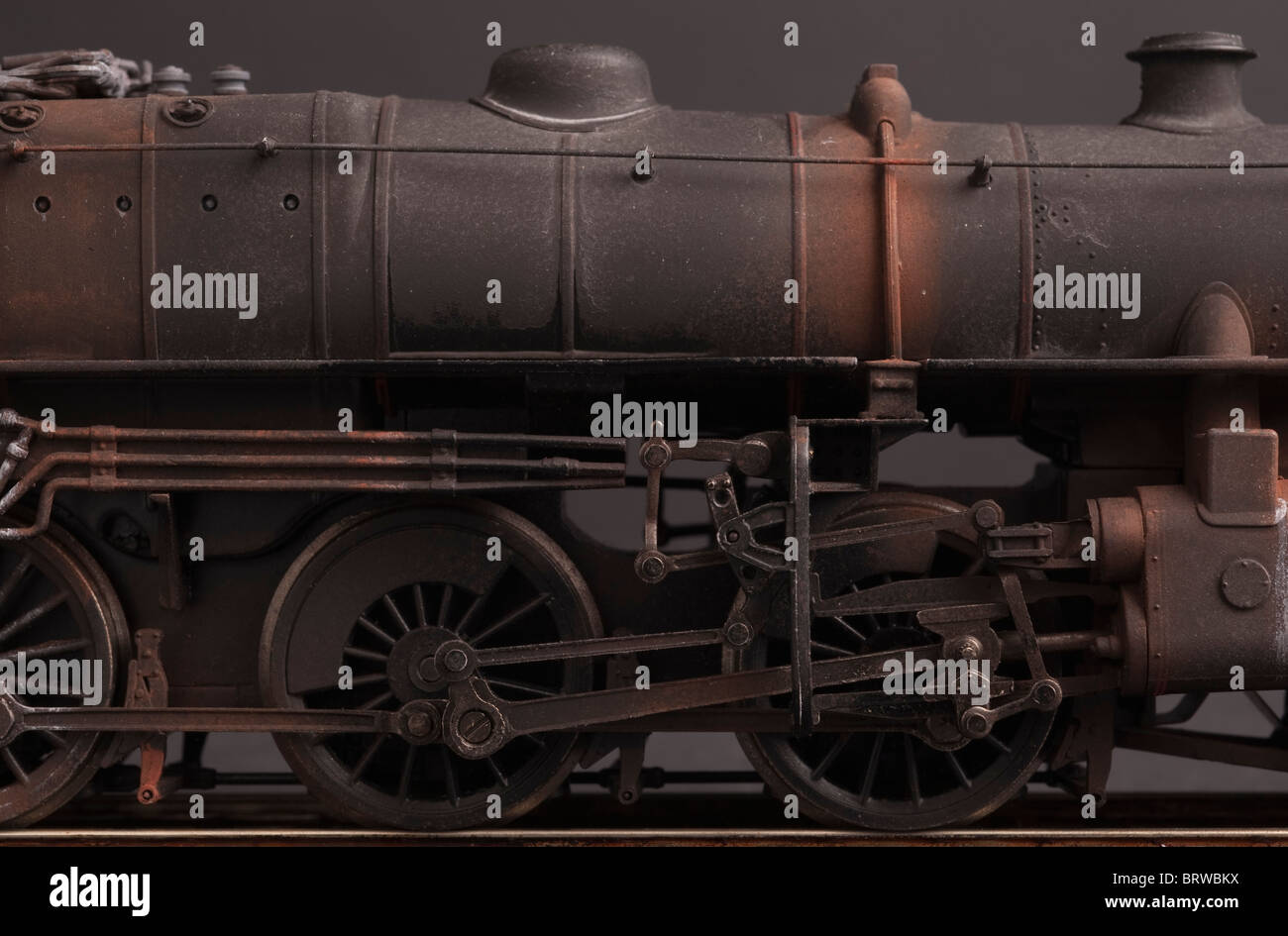 Vecchio British Railways locomotiva a vapore, Primo Piano Foto Stock