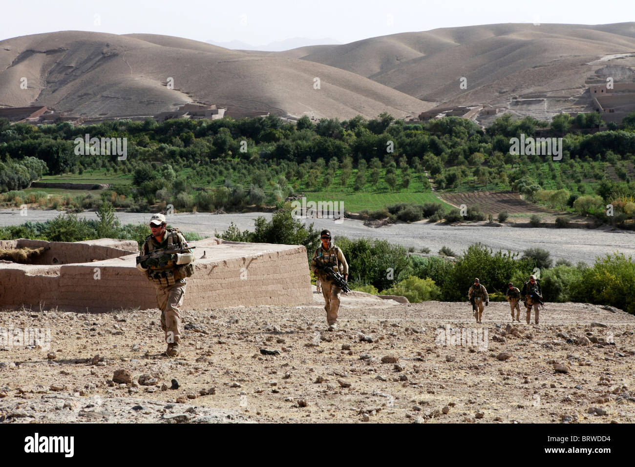 Ultima pattuglia di soldati olandesi in Afghanistan Foto Stock