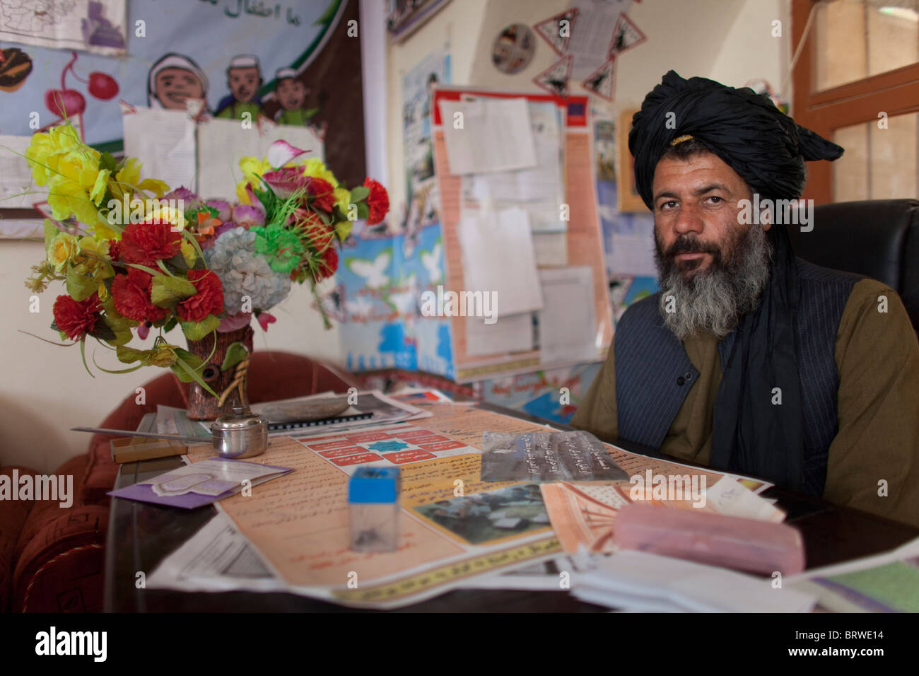 La scuola secondaria in Afghanistan Foto Stock
