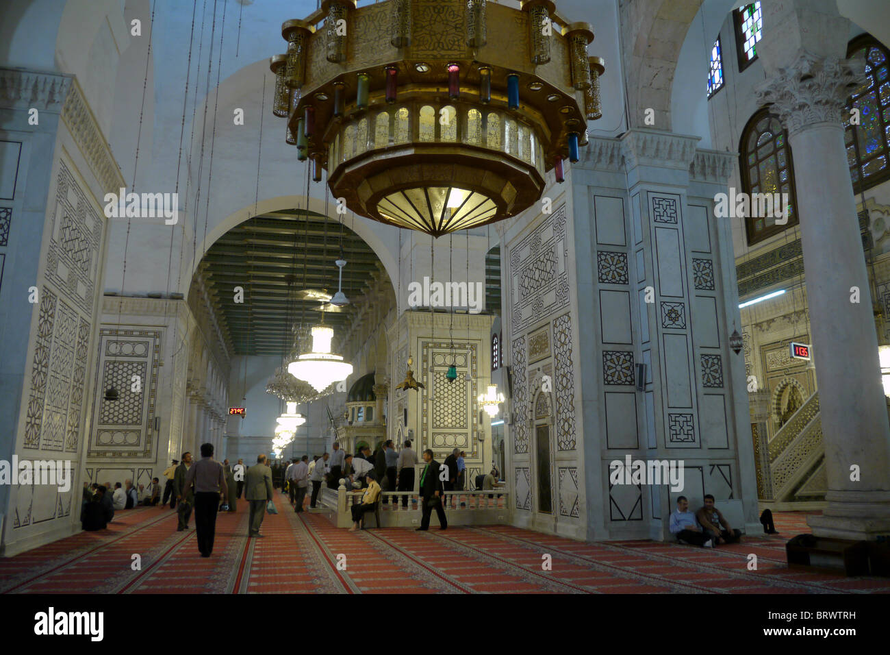 La Siria all'interno della moschea Ummayad, Damasco. Fotografia di Sean Sprague Foto Stock