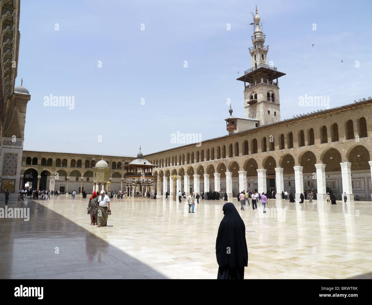 La Siria all'interno della moschea Ummayad, Damasco. Fotografia di Sean Sprague Foto Stock