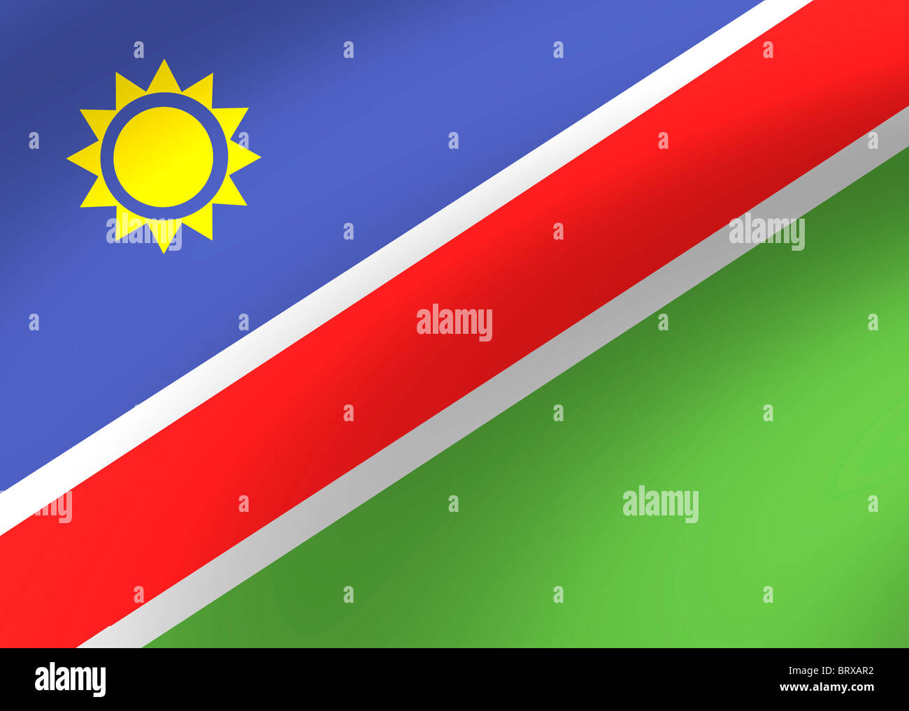 bandiera della Namibia Foto Stock