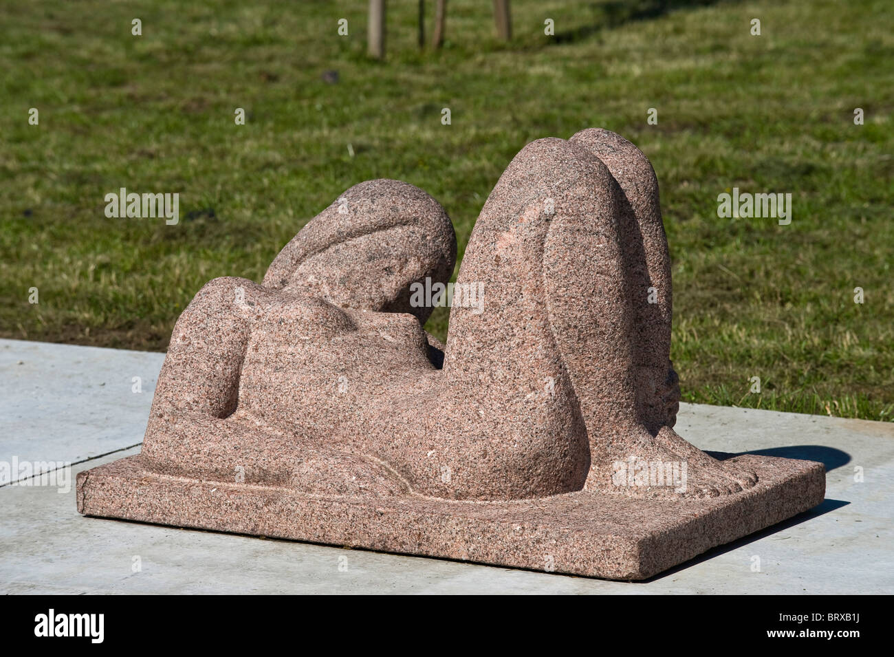 Stone figura di donna, KUMU, museo d'arte, Tallinn, Estonia, Stati Baltici Foto Stock