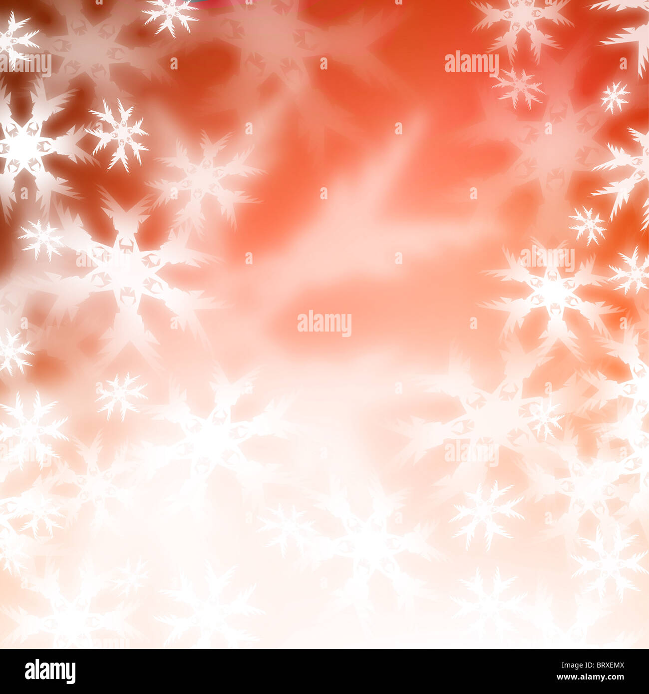 Illustrata la progettazione di cadere dolcemente le forme del fiocco di neve Foto Stock