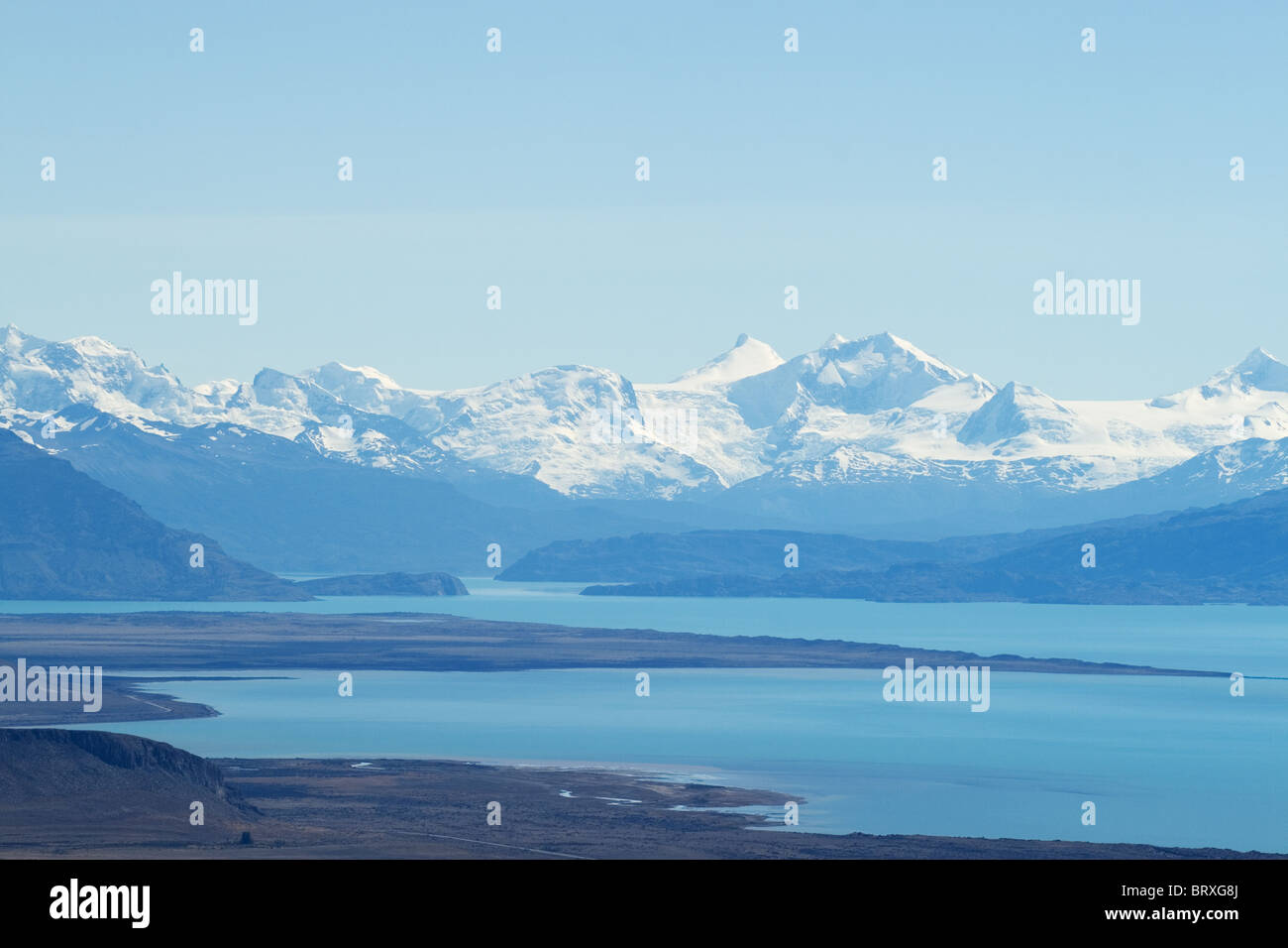 Montagne delle Ande argentine e vista lago in Calafate Foto Stock