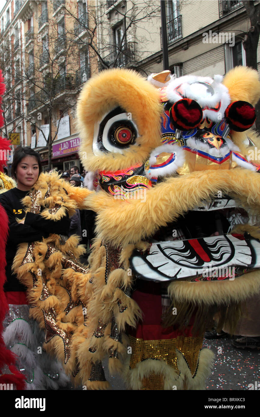 Anno Nuovo Cinese, Parigi, Francia Foto Stock