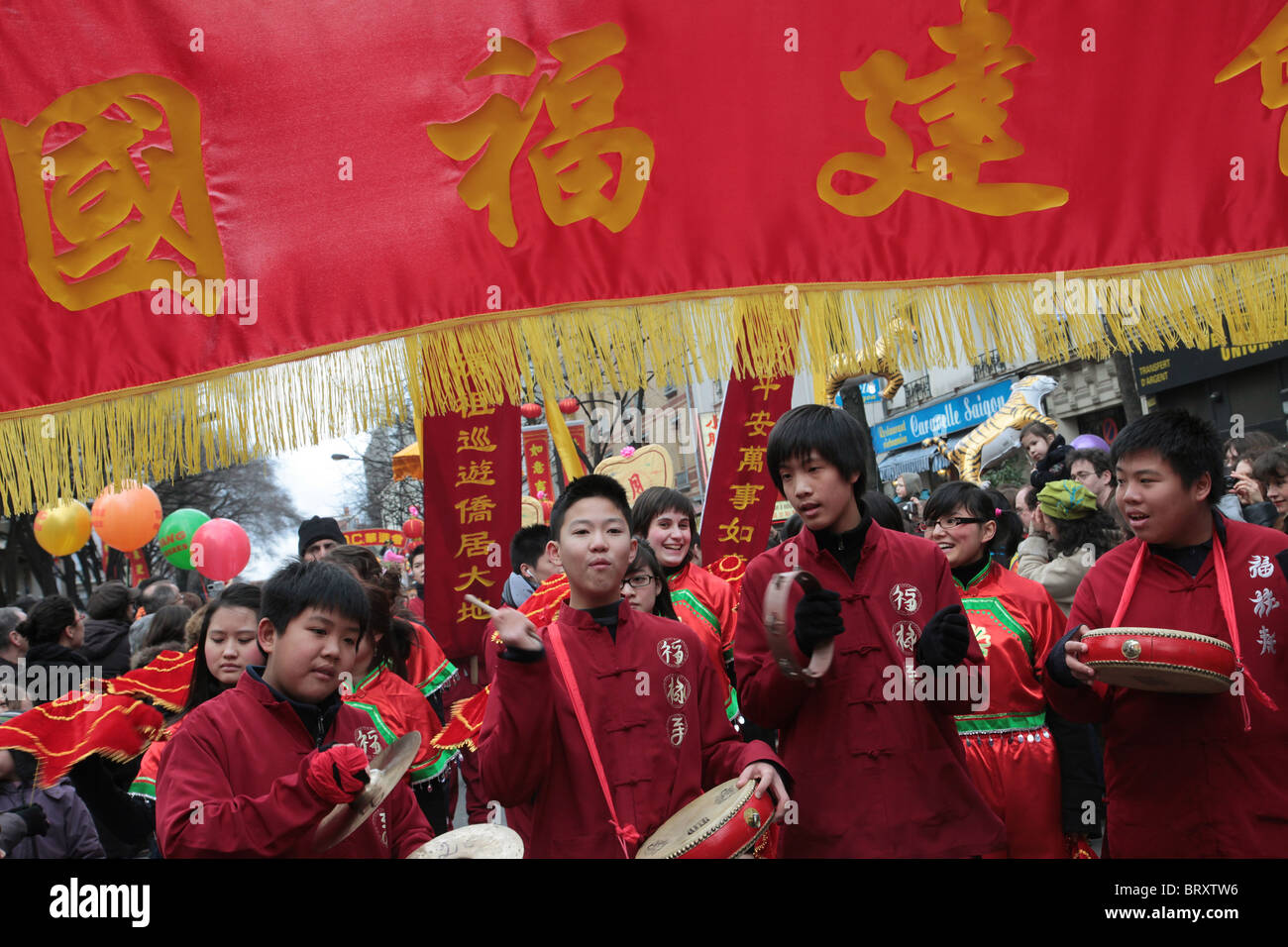 Anno Nuovo Cinese, Parigi, Francia Foto Stock