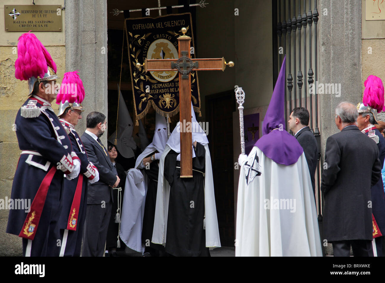 Processione della Passione di Cristo, Madrid, Spagna Foto Stock